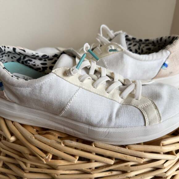 HEYDUDE Women's Karina Classic Slip-On Sneakers in Coconut White - Picture 2 of 4